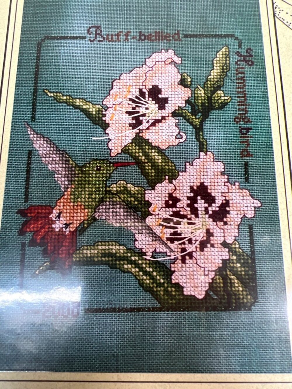 Crossed Wing Collection Buff-Bellied Hummingbird Cross-Stitch Pattern